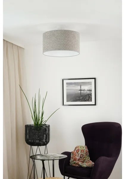 Brilagi - Lampadario a sospensione con filo BOUCLE ROLLER 1xE27/15W/230V diametro 45 cm grigio