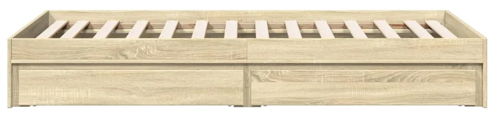 Giroletto cassetti rovere sonoma 75x190 cm legno multistrato