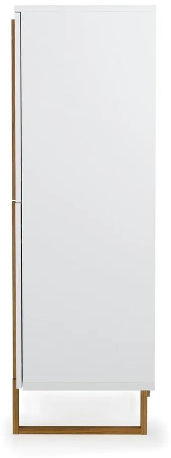 Cassettiera bianca con gambe in rovere , 118 x 135 cm Birka - Tenzo
