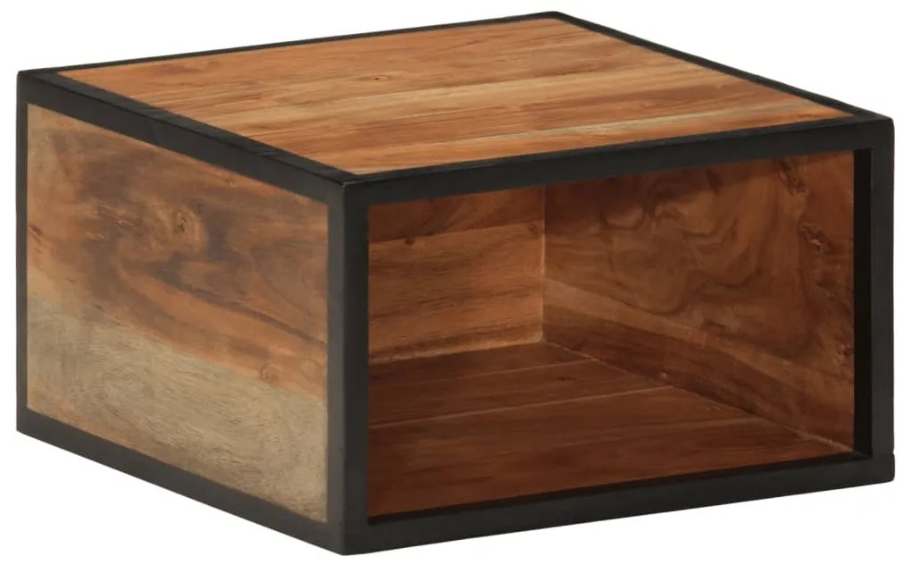 Comodino A Parete 35x35x20 Cm İn Legno Massello Di Acacia /