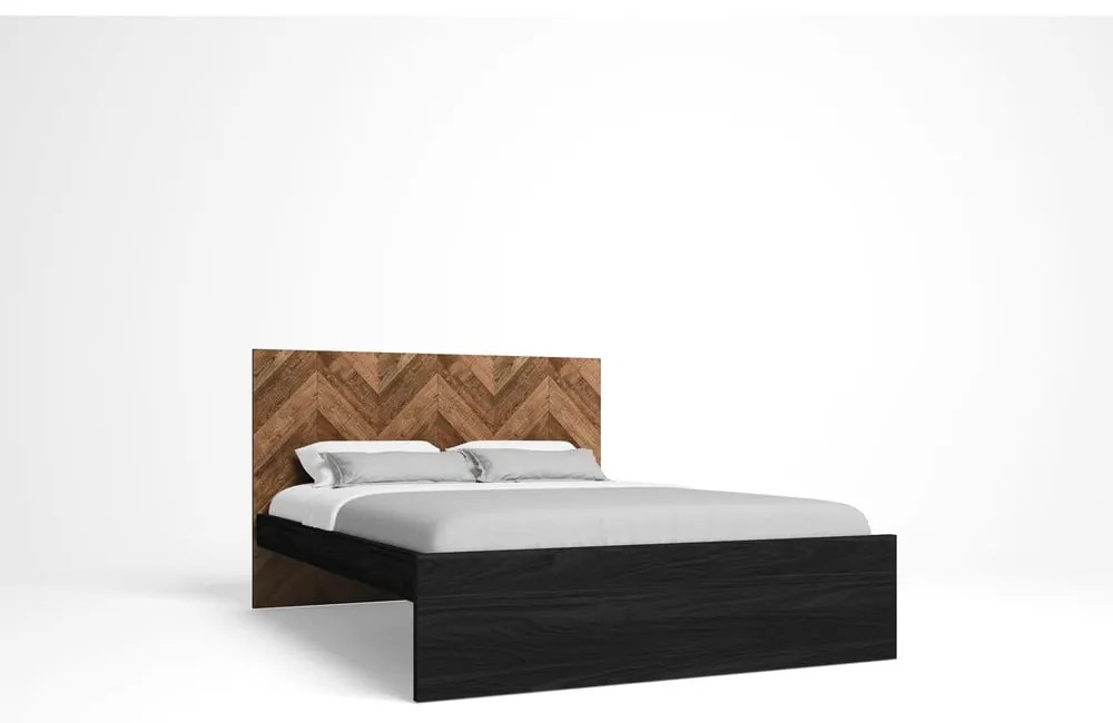 Letto matrimoniale nero/naturale 160x200 cm Gio - Marckeric