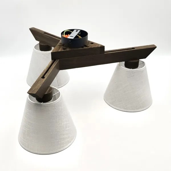 Brilagi - Lampadario LED ANTHONY 3xE14/40W/230V noce/bianco