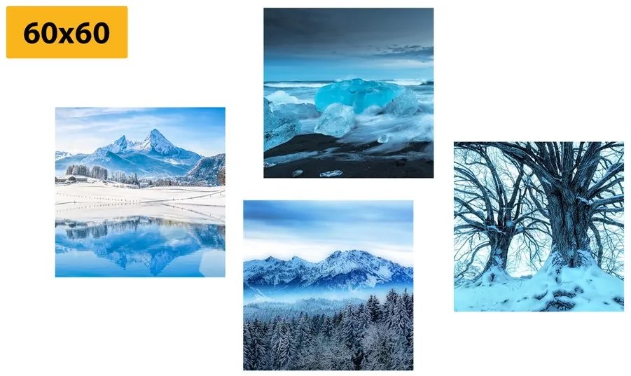 Set di quadri – Regno innevato