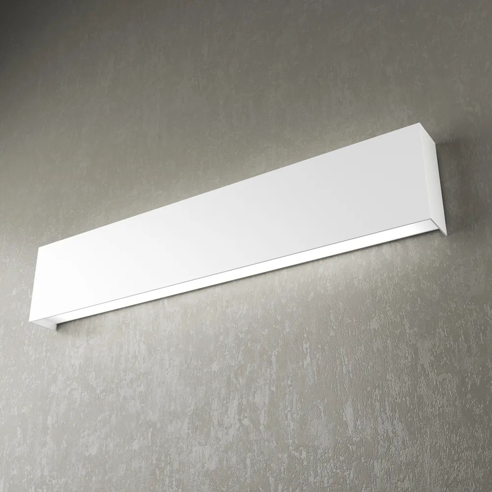 Applique Moderna Wally Metallo Bianco 2 Luci 2G11 60Cm