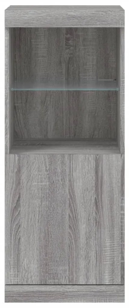 Credenza con Luci LED Grigio Sonoma 41x37x100 cm