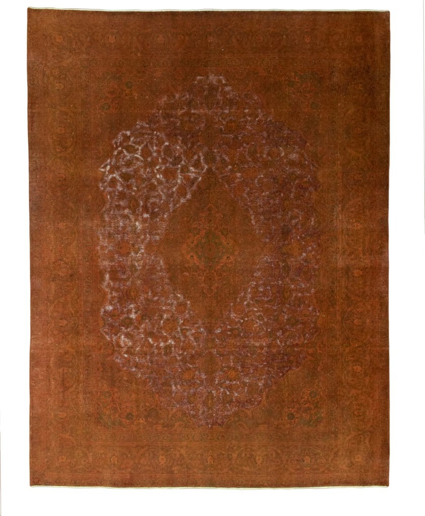 Tabriz Tappeto 390 x 300 Giallo (Iran) Annodato A Mano