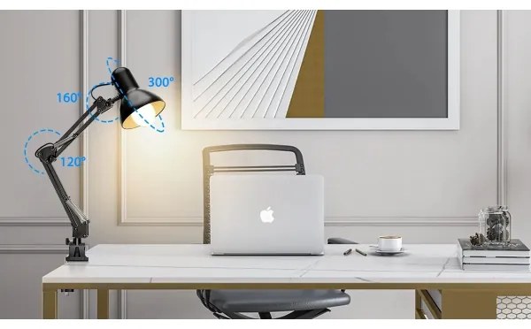 Aigostar - Lampada da tavolo 2in1 1xE27/40W/230V nero