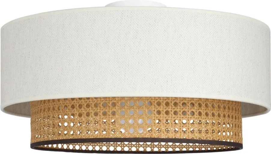 Plafoniera NATIA 1xE27/60W/230V diam. 45 cm bianco/marrone