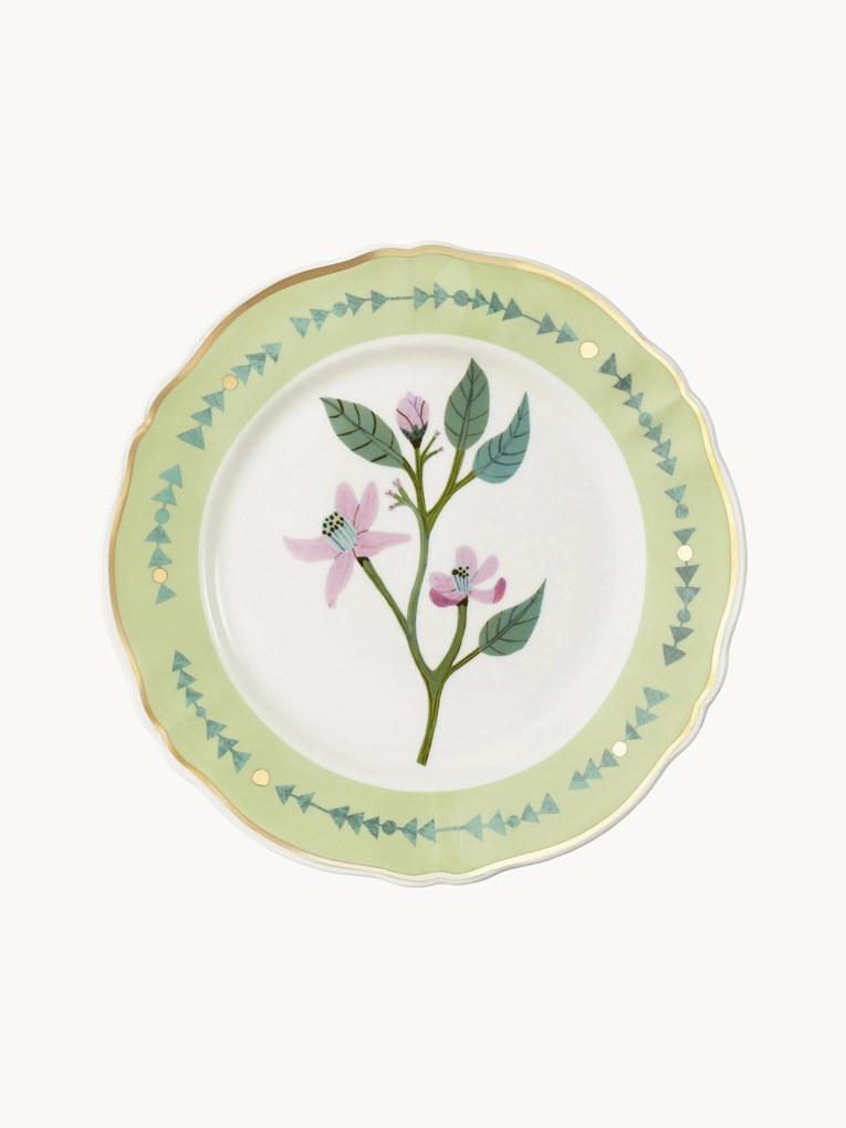 Piatto fondo in porcellana fatto a mano Botanica