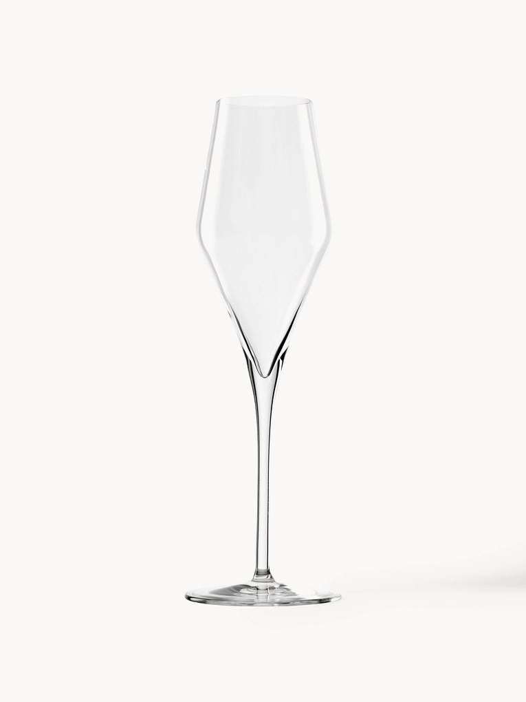 Set di 6 flute da champagne in cristallo Quadrophil