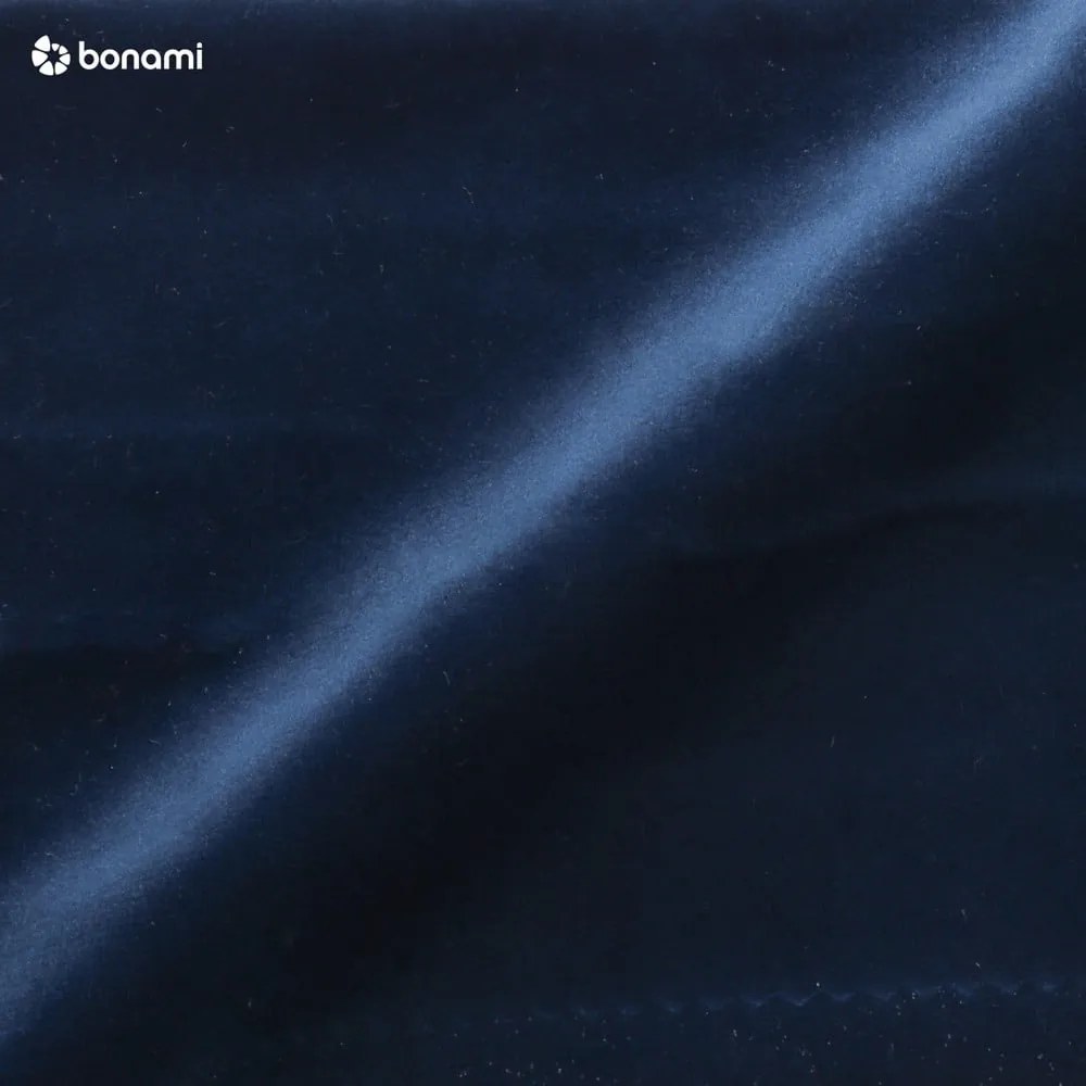 Letto matrimoniale imbottito in blu scuro in velluto con contenitore con rete inclusa 140x200 cm Bellis – Micadoni