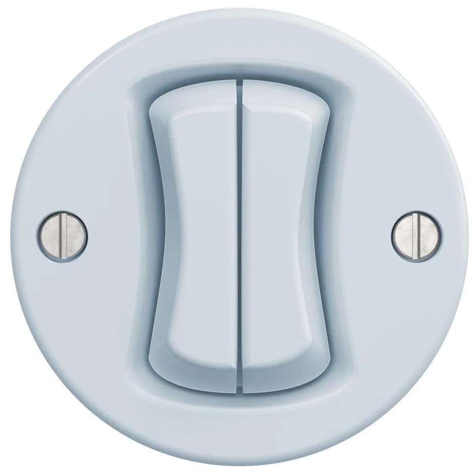 Kliklap - Pulsante doppio retrò senza cornice blu