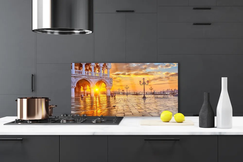 Pannello retrocucina Parco del Sole. Architettura 140x70 cm