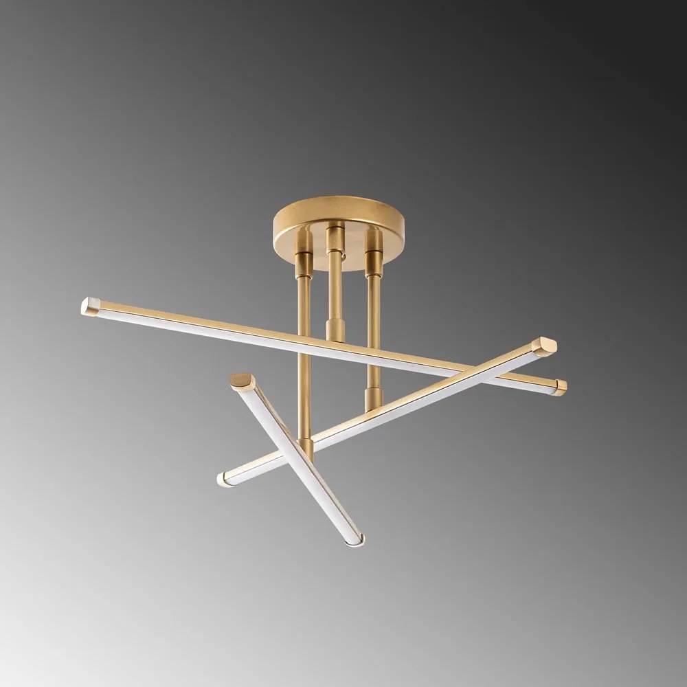 Plafoniera LED in oro 26x51 cm Ledflower - Opviq lights