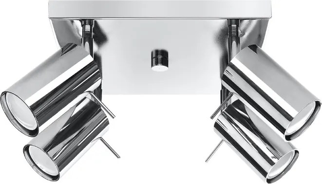 Plafoniera da Soffitto 4xGU10 RING 4 Orientabile in Acciaio