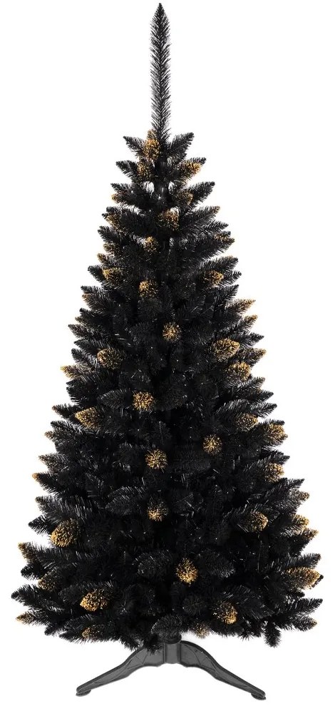 Bellissimo albero di Natale con rami dorati 220 cm