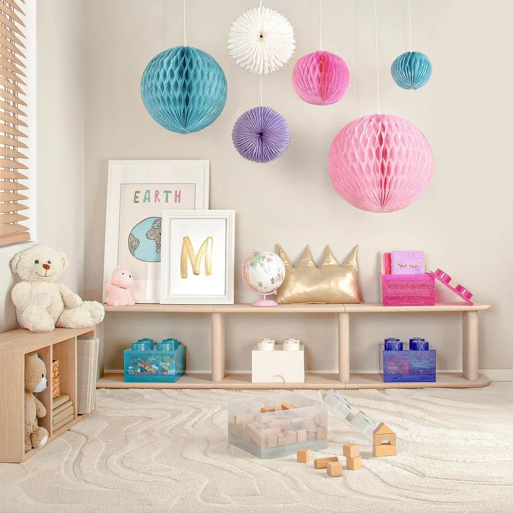 Scatola per bambini viola in plastica 25x25x18 cm – LEGO®