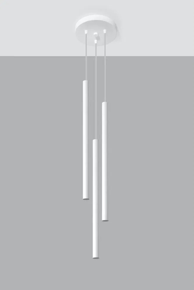 Lampadario bianco in metallo ø 20 cm Fideus – Sollux