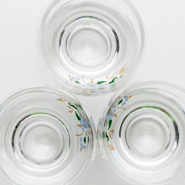 Set 6x bicchiere da liquore limpido - motivo floreale no 4