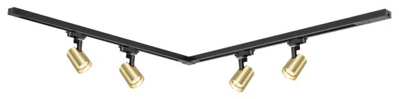 Faretto per sistema a binario VOLF 4xGU10/10W/230V oro/nero