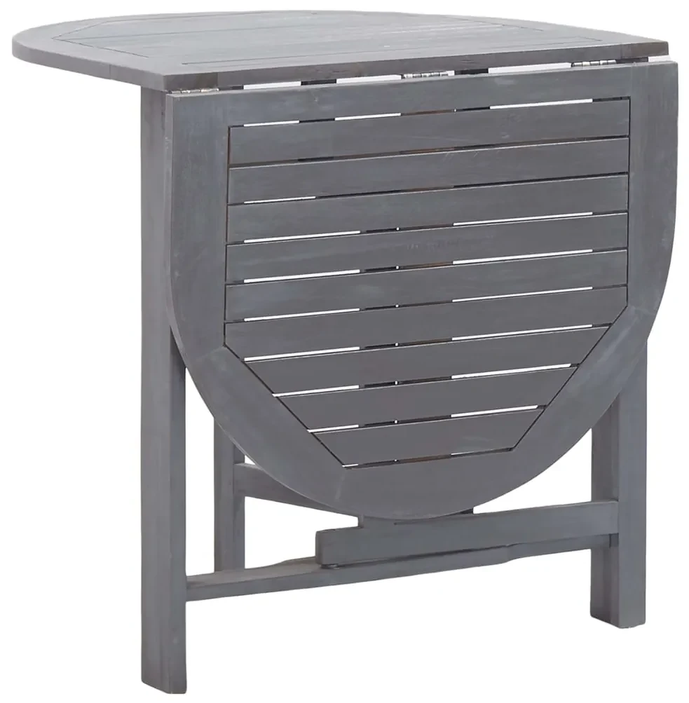Tavolo da giardino grigio 120x70x74 cm legno massello di acacia