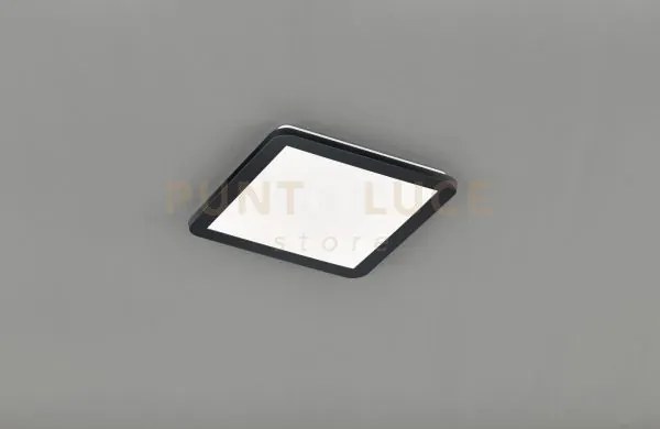 Camillus plafoniera led quadrata metallo nero opaco con funzione di...