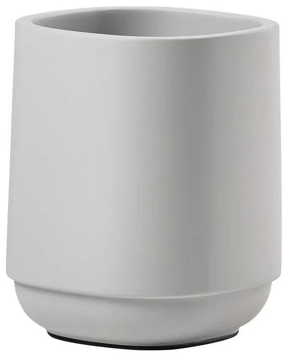 Tazza in cemento grigio chiaro per spazzolini da denti Time - Zone