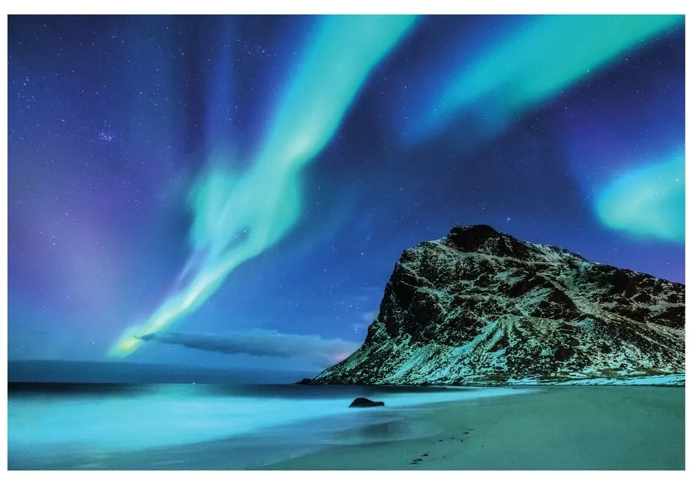 Carta da parati autoadesiva – Aurora boreale in Norvegia