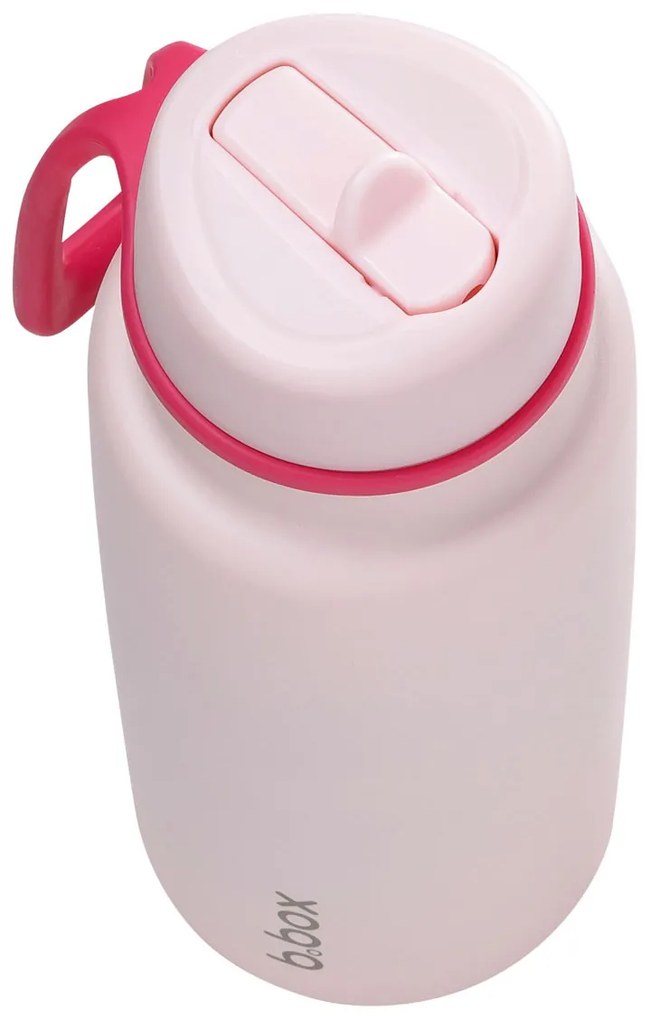 Bottiglia termica in acciaio inox con cannuccia 1l - rosa