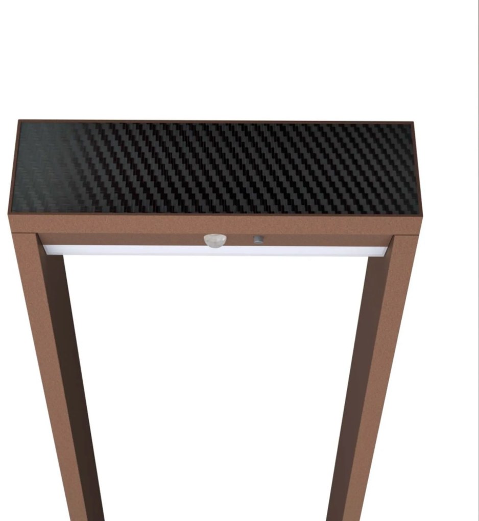 Lampioncino da Giardino Solare 600 Lumen "LMS-091" Corten
