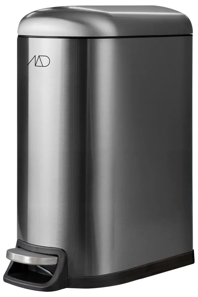 Cestino per la spazzatura in acciaio inox argentato con pedale 10 l Wather - Mette Ditmer Denmark