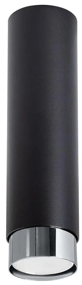 Sollux SL.1409 - Faretto NERO 1xGU10/10W/230V 22,5 cm nero/cromo lucido