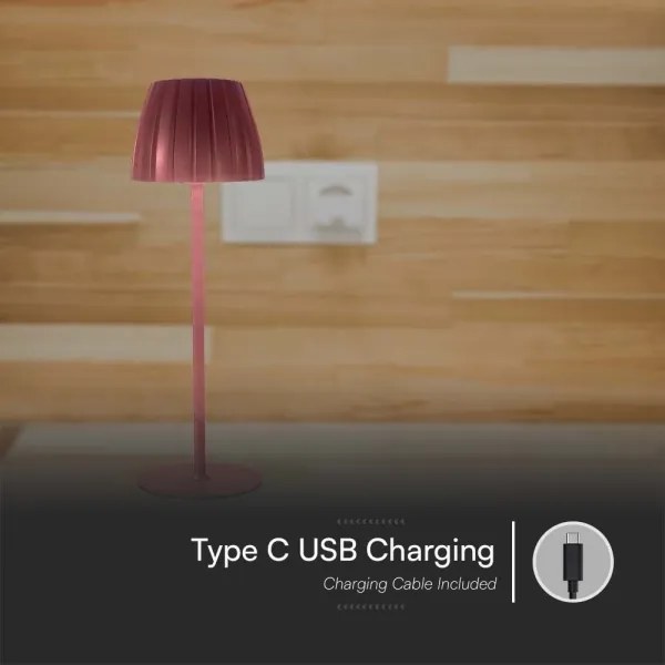 LED Lampada da tavolo ricaricabile dimmerabile LED/2,7W/5V 3000-6000K 1800 mAh marrone