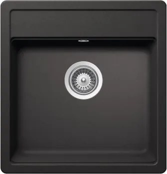 Lavello sopratop 1 vasca in quarzo nero SCHOCK Nemo N100 S CRISTALITE® L 49 x L 43.4 cm