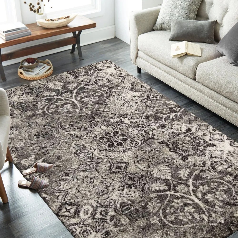 Lussuoso tappeto beige-marrone con finiture di qualità Larghezza: 160 cm | Lunghezza: 220 cm