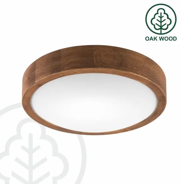 Brilagi - Plafoniera LED CARVALHO SLIM 1xE27/60W/230V quercia ciliegio diametro 27 cm