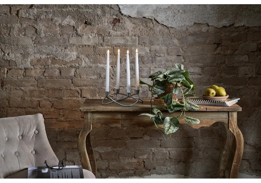 Set di 4 candele di cera LED bianche, altezza 28,5 cm Flamme - Star Trading