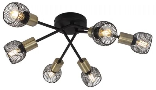 Globo 54028-6S - Lampadario fisso FIASTRA 6xE14/40W/230V