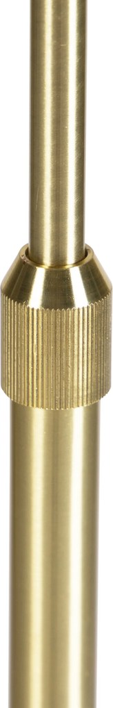 Lampada da terra oro/ottone con paralume in velluto pavone 40/40 cm - Parte