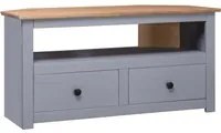 Mobile TV Angolare Grigio 93x49x49cm Pino Massello Panama Range 282686