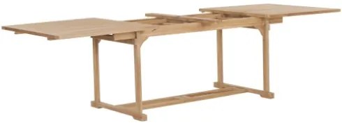 Set da Pranzo per Esterni 9 pz 180-280x100x75 cm Teak Massello