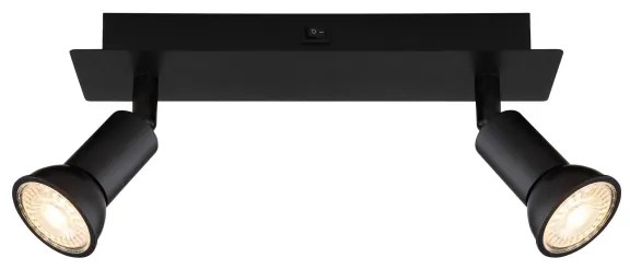 Globo 57998-2 - Faretto DREW 2xGU10/35W/230V nero