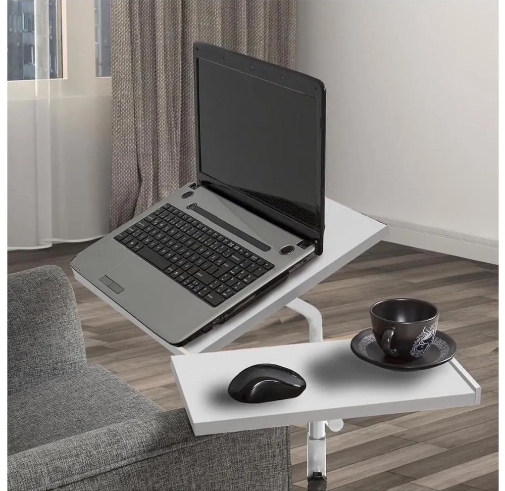 Tavolo regolabile GLEN 87x67 cm bianco