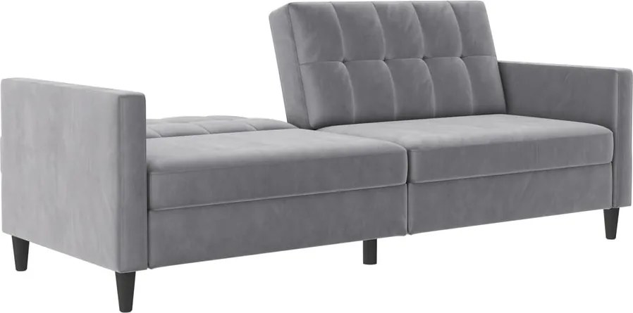 Divano grigio chiaro in velluto 203 cm Hartford - Støraa