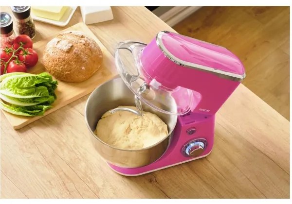 Sencor - Robot da cucina con ciotola in acciaio inox 1300W/230V rosa