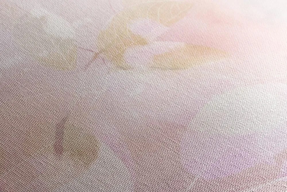 Stampa su tela – Foglie autunnali in tonalità rosa