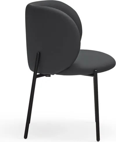 Set di sedie da pranzo nera in imbottito 2 pz Mogi – Teulat