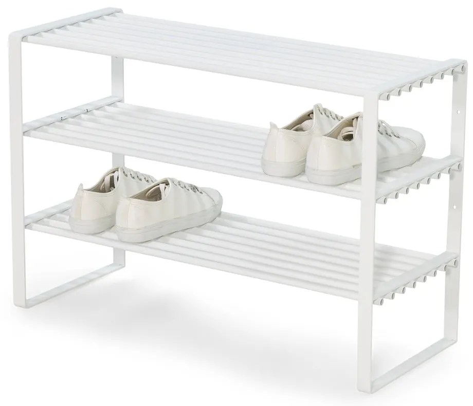 Scarpiera bianca in metallo 70x49x29 cm Rex – Spinder Design