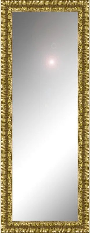 Specchio Camelia rettangolare in legno oro foglia 125 x 40 cm