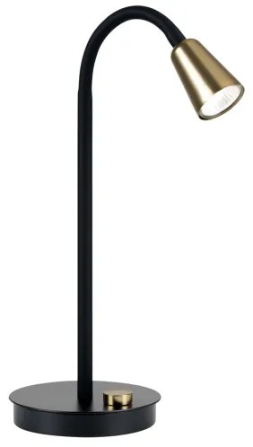Orion - Lampada da tavolo flessibile dimmerabile DOTTY 1xGU10/10W/230V nero/ottone
